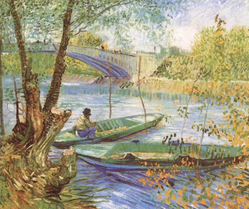 Vincent Van Gogh Flsihing in Spring